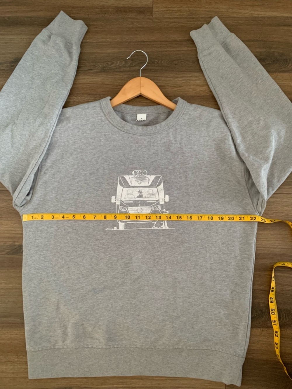 KOTN 100% Egyptian Cotton Heather Grey Crewneck Sweatshirt Men's Size M - Picture 3 of 8